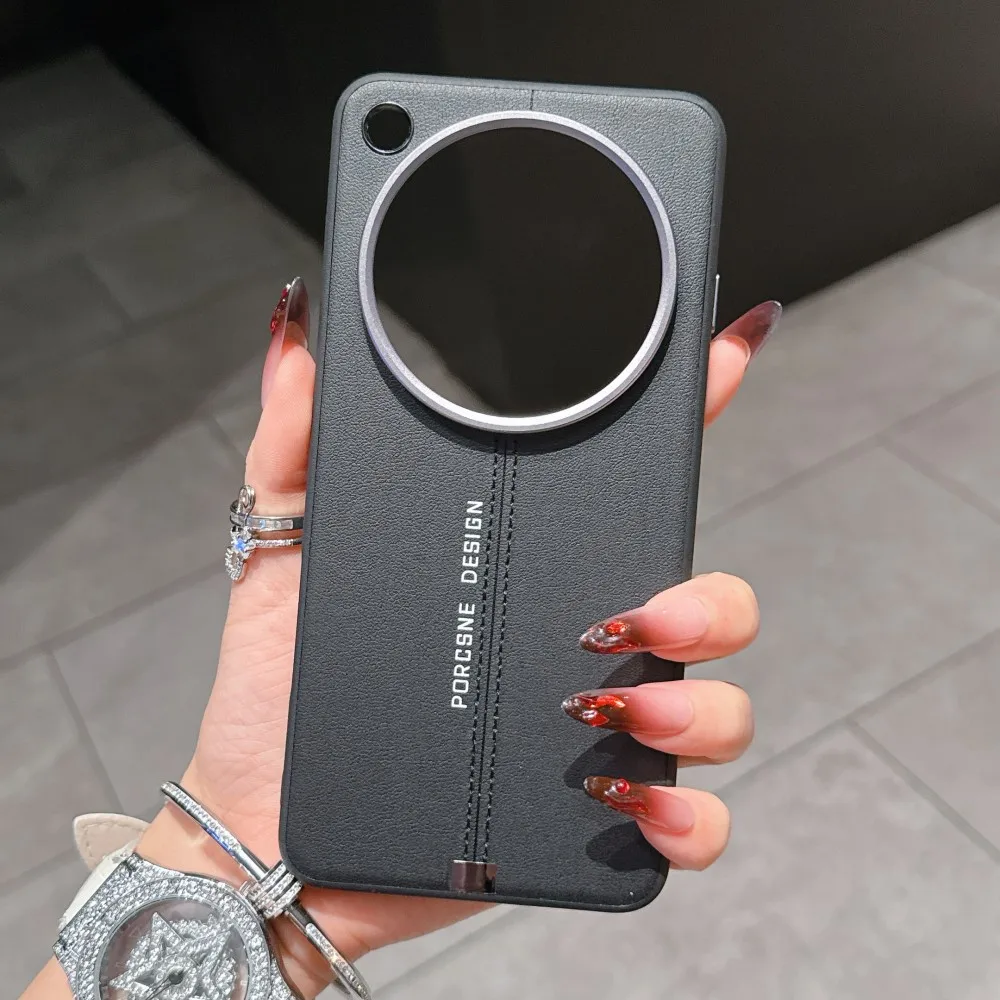 Para OPPO Find X8 Ultra funda de lujo de cuero PU piel magnética carga inalámbrica funda protectora trasera para Find X8 X8Pro Shell - imagen 2