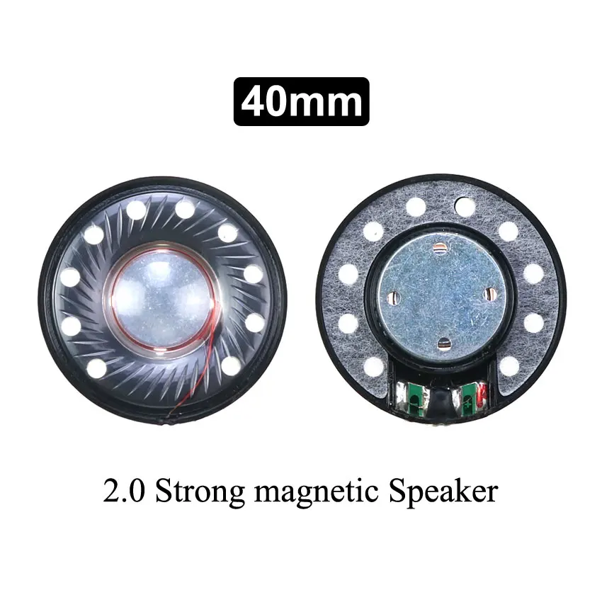Cltgxdd 1 Piece 27mm 30mm 40mm 50mm 32ohms auriculares altavoz controlador neodimio HIFI auriculares bocina rango completo altavoces blancos y negros - imagen 5