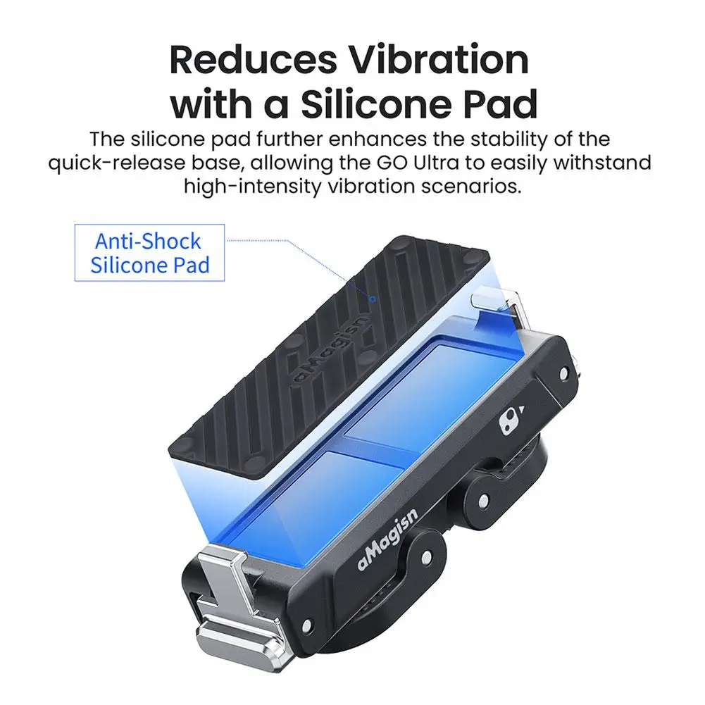 Soporte adaptador magnético de liberación rápida para Insta360 GO, placa Ultra plegable, soporte magnético de aleación de aluminio, accesorios de expansión