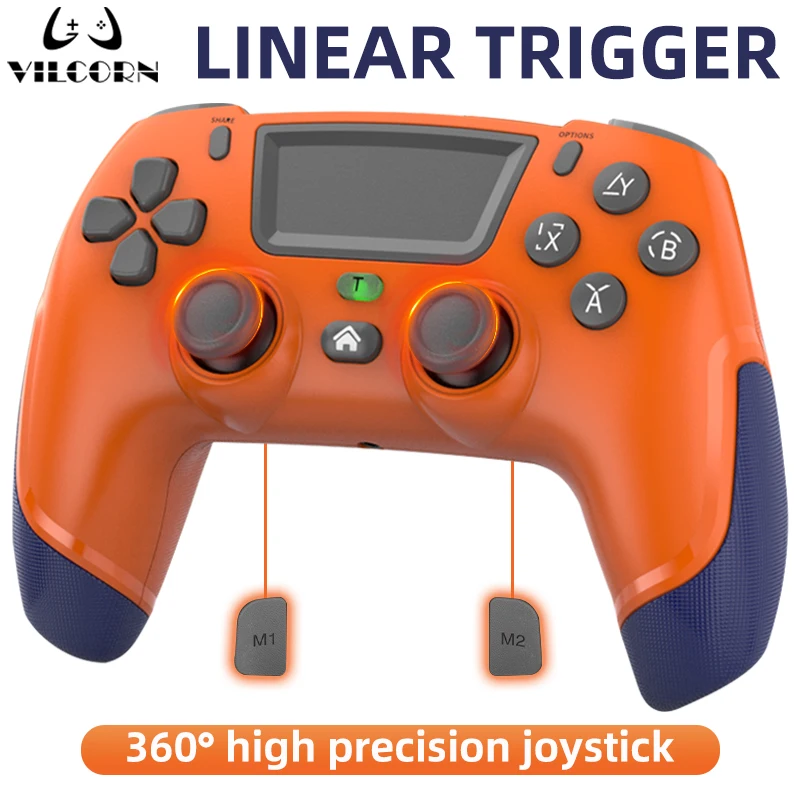 Mando inalámbrico para P4, controlador de juego compatible con Bluetooth para P4/P4 Slim/P4 Pro, disparadores lineales, botones Macro - imagen 2