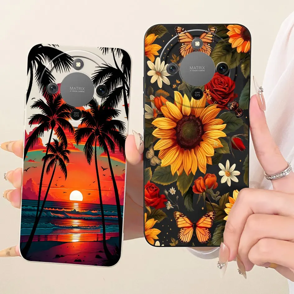 Para Honor X9D 5G funda de lujo volcán pintado de silicona suave TPU protección de cámara cubierta de teléfono para Honor Magic8 Lite HonorX9d Capa - imagen 2