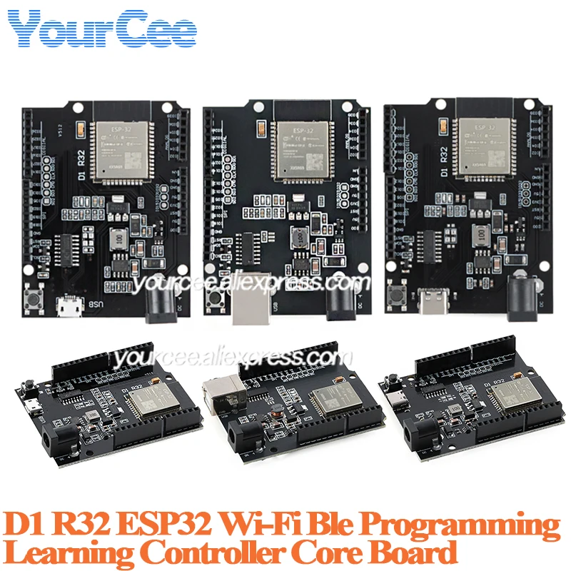 ESP32 D1 R32 Wi-Fi inalámbrico Ble programación controlador de aprendizaje placa de desarrollo central 4MB SPI Flash entrada analógica para Arduino