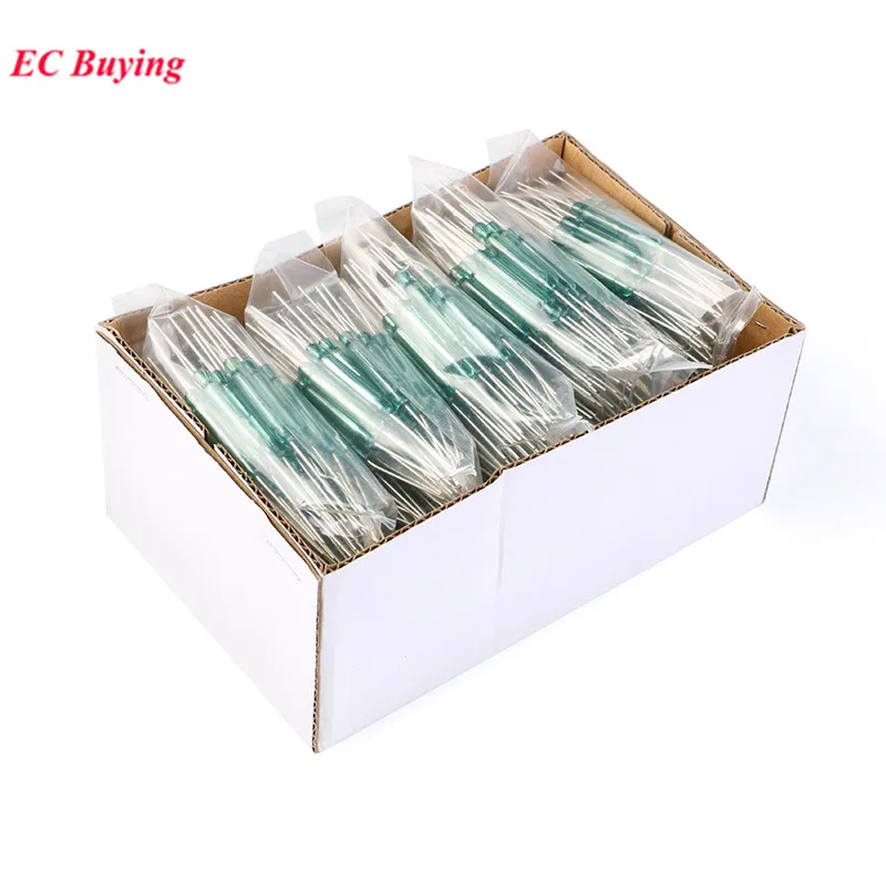 100 uds/1 unidad Sensor de interruptor de láminas 4x28mm Sensor normalmente abierto NO 4*28mm interruptores magnéticos DIY electrónico - imagen 2