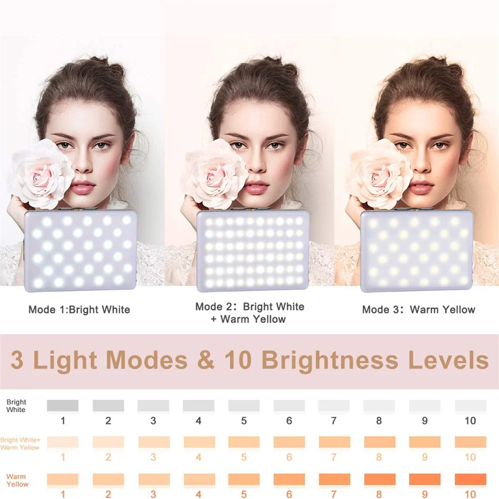 Nuevo Luz de relleno para Selfie de teléfono móvil, luces LED de vídeo en vivo de 2500K-9000K para ordenador portátil, luz de relleno para videoconferencia y teléfono inteligente - imagen 4