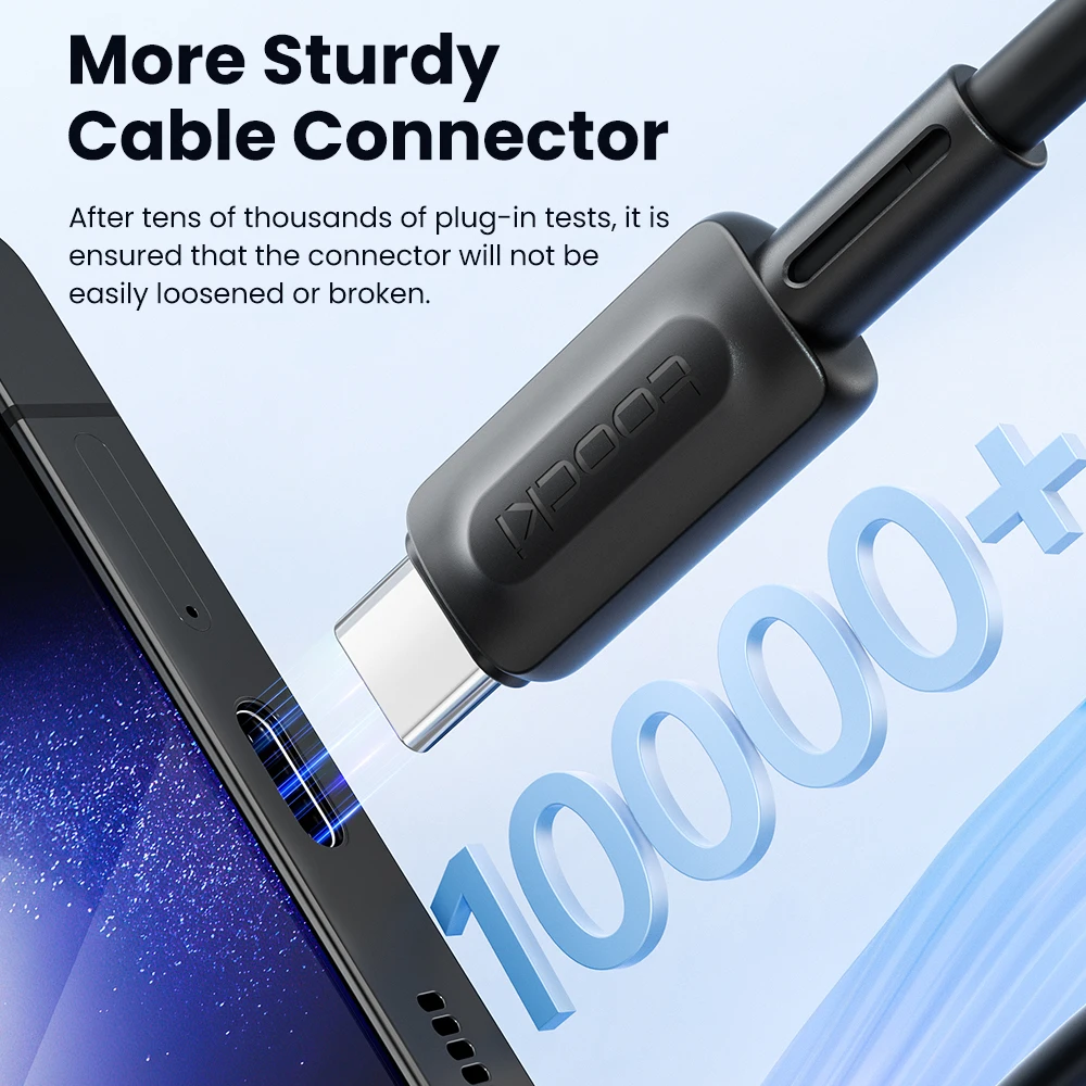 Toocki-Cable USB tipo C de carga rápida, Cable de datos tipo C para Xiaomi, Huawei, Redmi, Samsung, 3,0 - imagen 4
