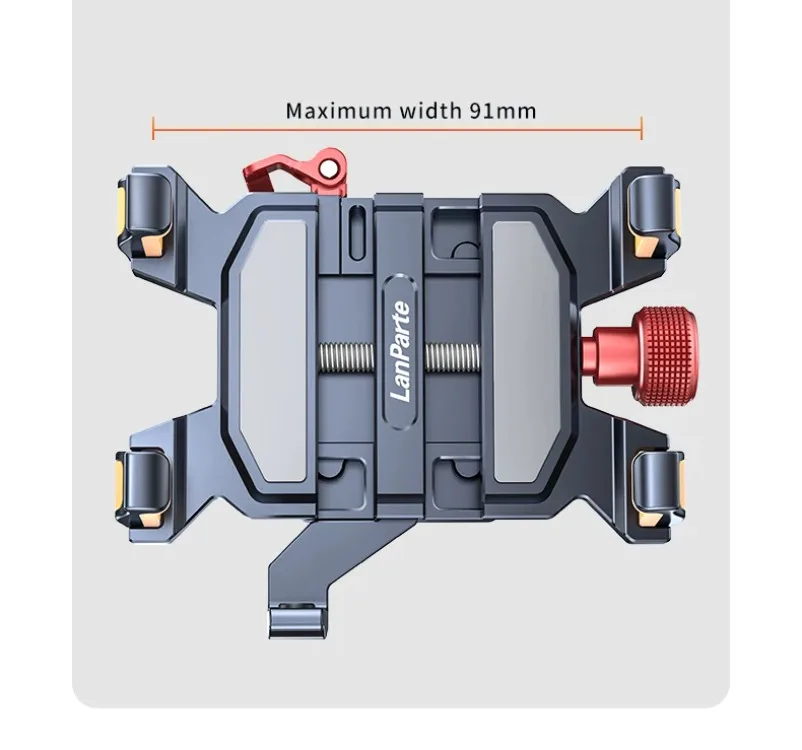 Soporte de teléfono para motocicleta a prueba de golpes, aleación de Metal con rotación de 360 grados, amortiguador de vibración, soporte para teléfono para bicicleta y Scooter - imagen 3