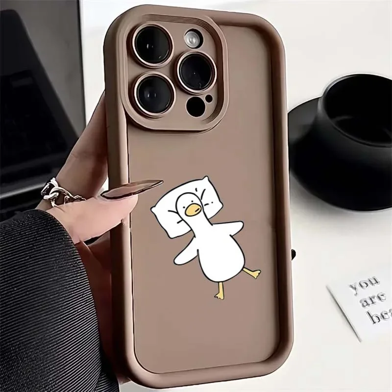 Funda de teléfono con diseño de pato divertido para Motorola Moto Edge 40 Neo 50 Pro 50 Fusion 5G G84 G14 G32 G35 G52 G30 G60S G53 G22 E13 E14 - imagen 3