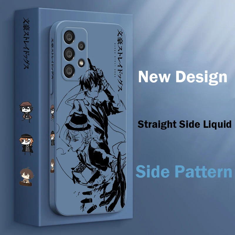 Funda de teléfono Bungo Stray Dogs para Samsung, A55, A53, A33, A52, A32, A71, A51, A21S, A35, A25, 5G, cuerda líquida izquierda - imagen 5