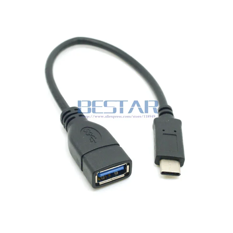USB-C USB 3.0 3.1 Tipo C Macho A Cable de datos OTG hembra para Macbook Tablet Blanco Negro