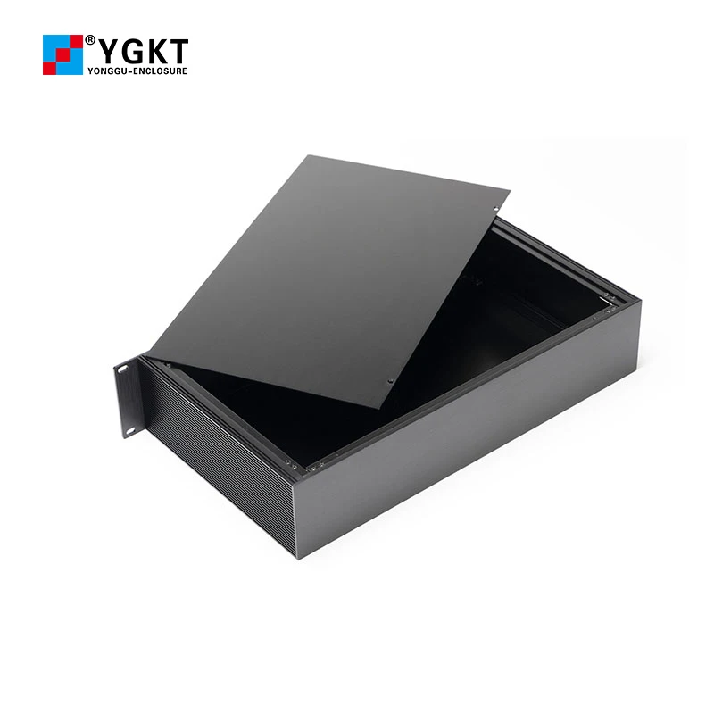 Carcasa de metal de hoja de controlador personalizado, caja de Electrónica Industrial de aluminio, 19 pulgadas, montaje en estante 2U, chasis de gabinete de servidor - imagen 5