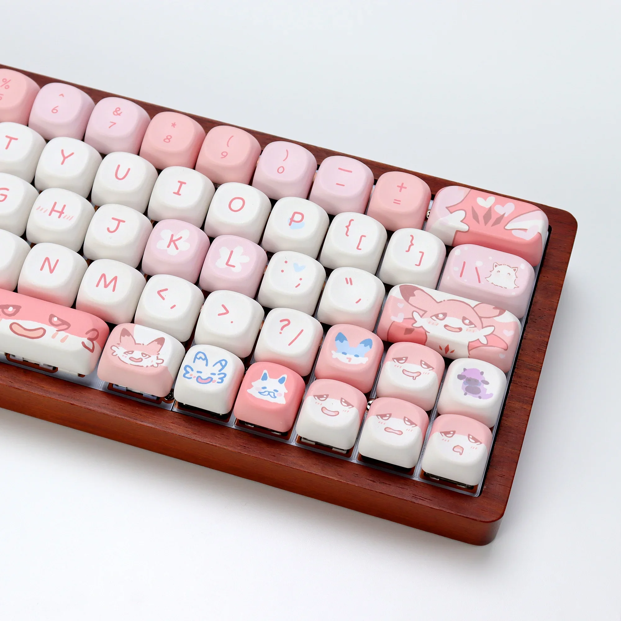KBDiy 133 teclas PBT Chillet-Lgnis Keycap KOA perfil teclado mecánico de dibujos animados lindos teclas de dibujos animados para interruptor MX aula F87 F108 F99 Pro ACE60 ACE68 RAINY75 AK74 gx87 crush80 raven68 mad 60