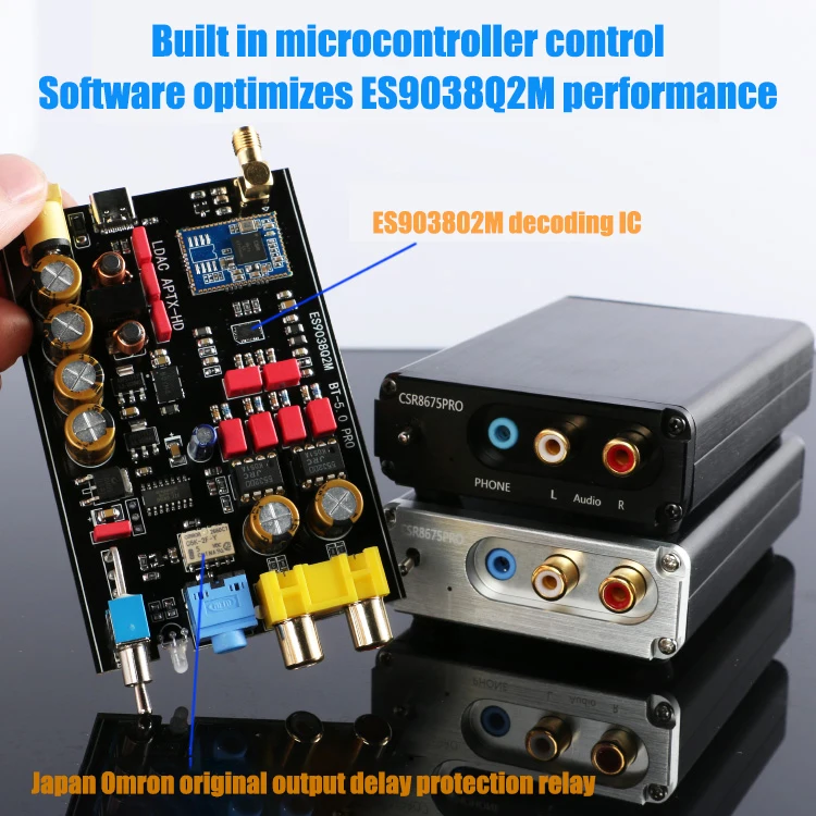 Rod Rain Receptor Bluetooth 5.1 con DAC ES9038Q2M LDAC Hi-Res - imagen 4