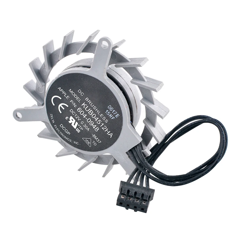 KUB04512HA 45mm de diámetro espacio entre orificios 39mm DC12V ventilador de refrigeración de tarjeta gráfica de 4 pines para Mac Pro A1289 GT120 tarjeta gráfica A1310 - imagen 4