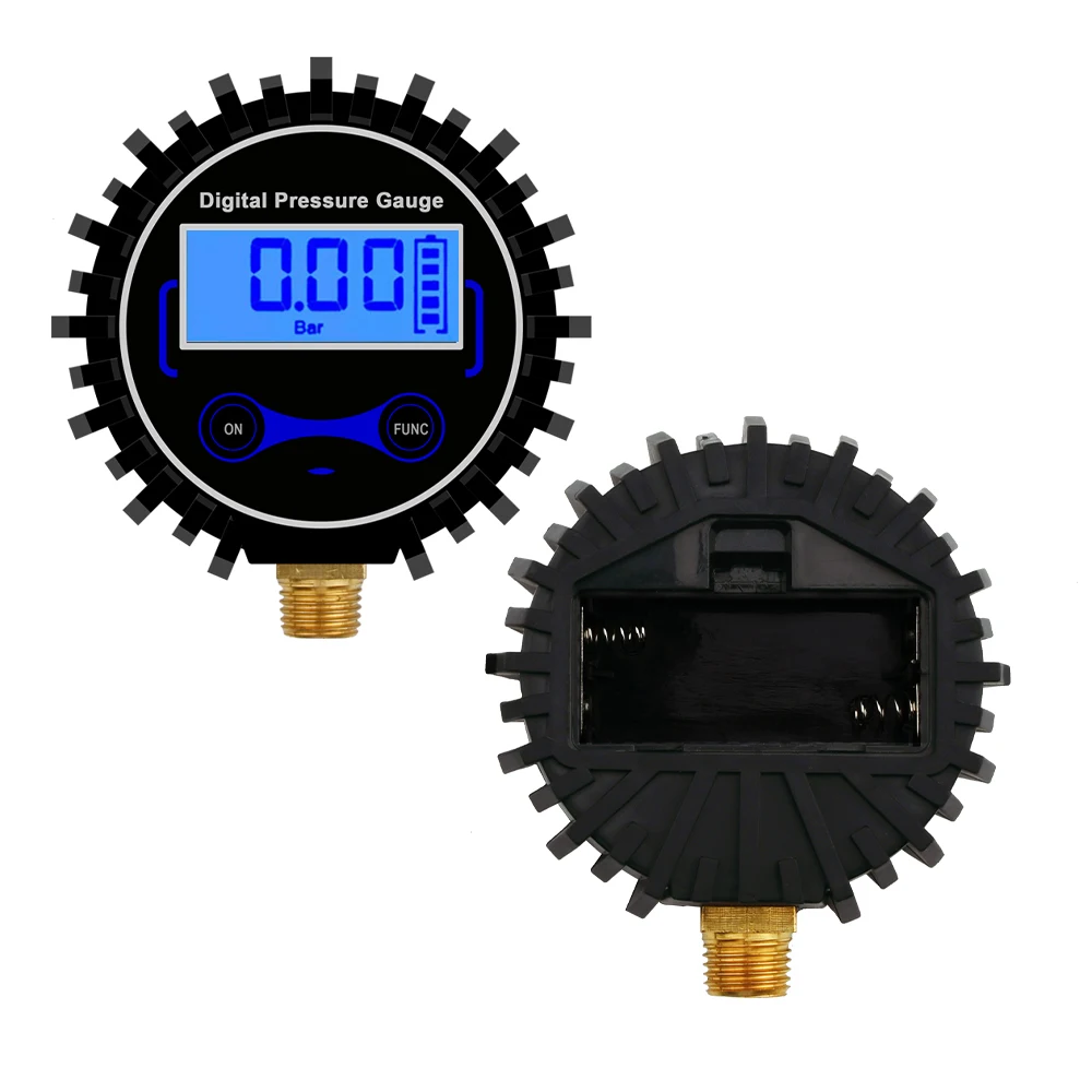 Medidor de presión de neumáticos Digital de 1/4 y 200 PSI, retroiluminación LCD, medidor de presión de neumáticos Digital LED para probador de presión de coche - imagen 2
