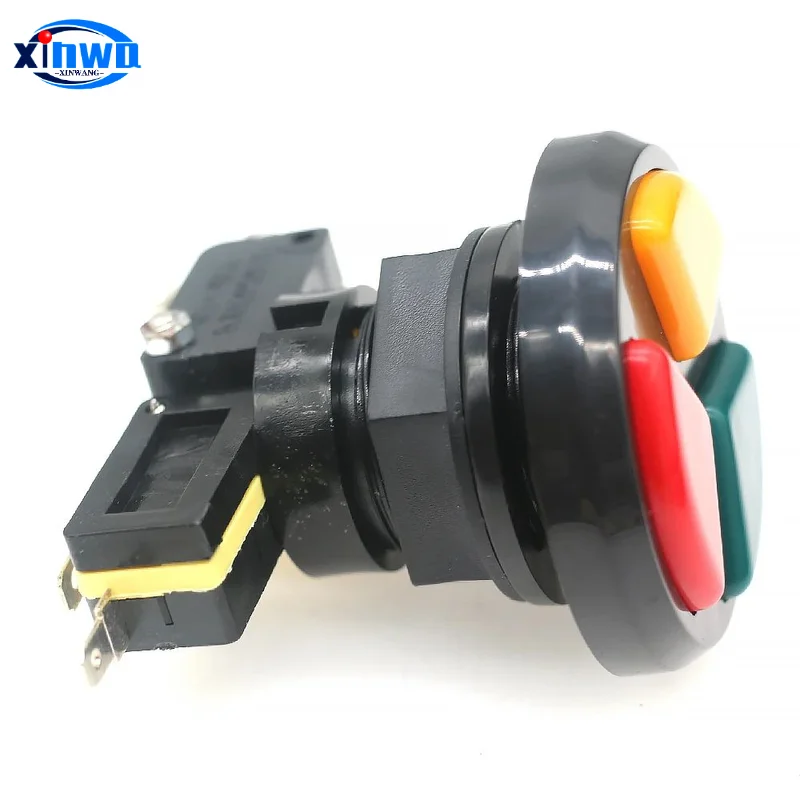 Baolian-microinterruptores 3 en 1, pulsador redondo de Triple Color, interruptor de reinicio automático para monedas, juegos recreativos, máquina expendedora, piezas de Pinball - imagen 5