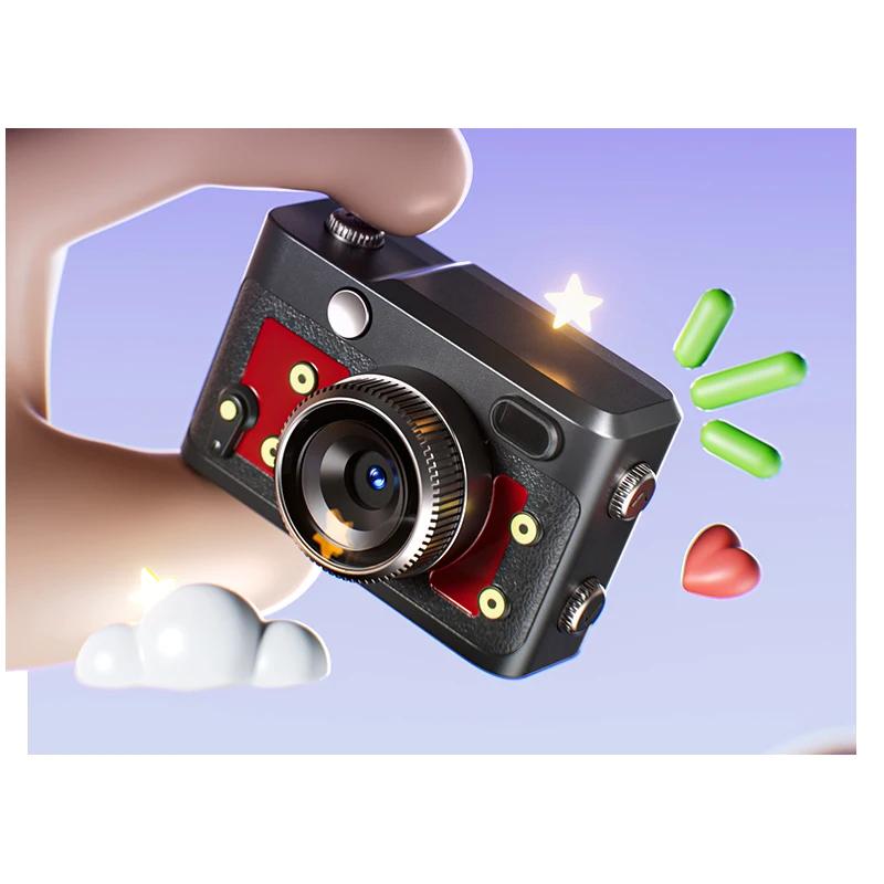 Regalo para estudiantes Mini cámara Digital Retro 1080P HD videocámara de pulgar memoria de vida escolar dispositivo de disparo portátil - imagen 5