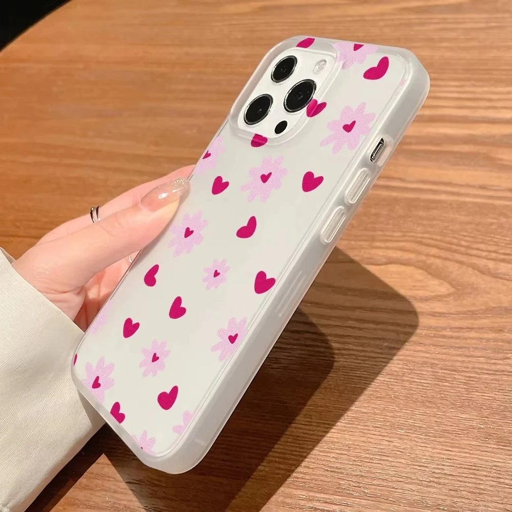 Funda de teléfono con diseño de cara sonriente y flores blancas para iPhone 17 11 16 12 15 Plus 13 14 Pro Max 17Air, funda suave a prueba de golpes - imagen 5