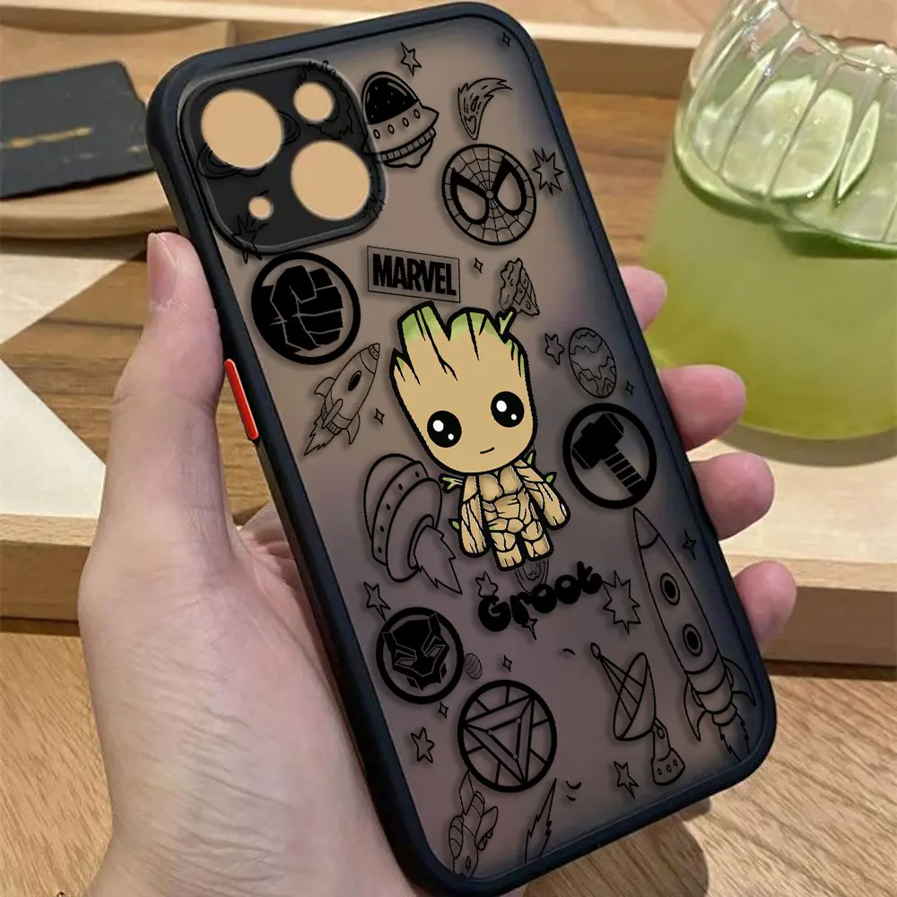 Marvel Comics Groot Cover Matte Phone Case For Samsung Galaxy S25 S24 S23 S22 S21 S20 FE S10 S9 S11E S30 S11 TPU Ultra Case - imagen 5