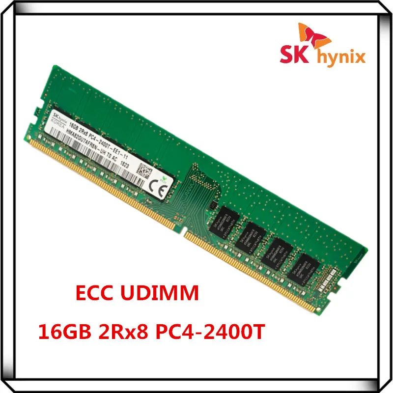 Estación de trabajo SK hynix 16GB 2Rx8 PC4 2400T DDR4 2400MHz Pure ECC UDIMM RAM Memoria de servidor sin búfer