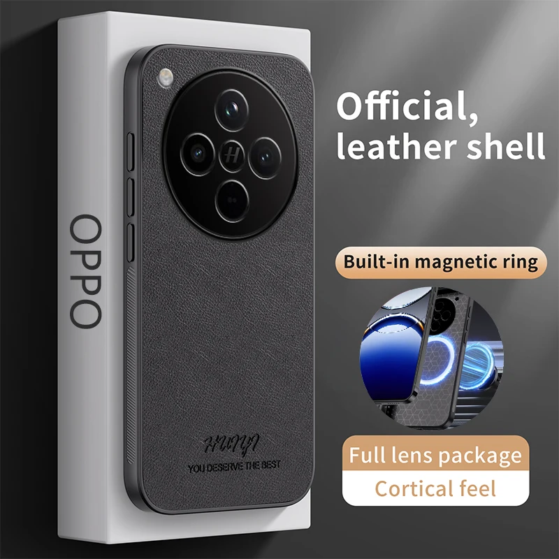 Funda de cuero para Oppo Find X8s + Plus 5G, soporte magnético para coche, funda dura de silicona con carga inalámbrica para teléfono OppoFindX8s + Plus PLB110 - imagen 3