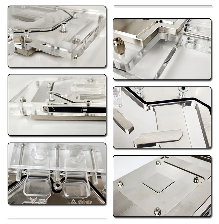 BYKSKI Bloque de agua para uso en AMD/MSI/GIGABYTE/SAPPHIRE/XFX Radeon RX Vega 56/64 Edición de referencia/Bloque de tarjeta gráfica de cubierta completa - imagen 5