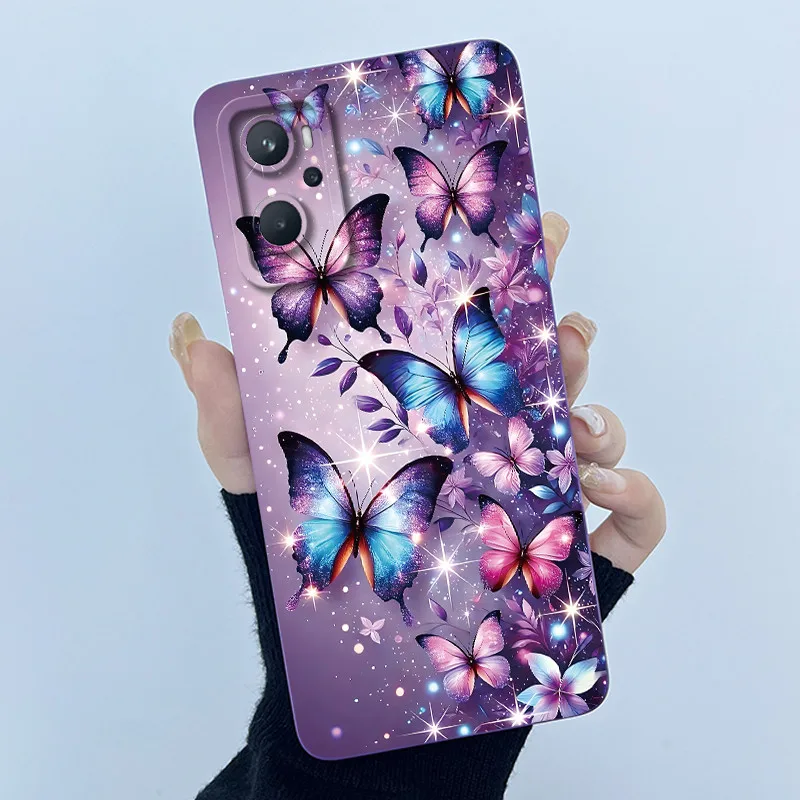 Para OPPO A96 CPH2333 Realme 9i 4G RMX3491 funda de teléfono moda simplicidad pintura al óleo flores silicona suave cubierta trasera a prueba de golpes - imagen 5