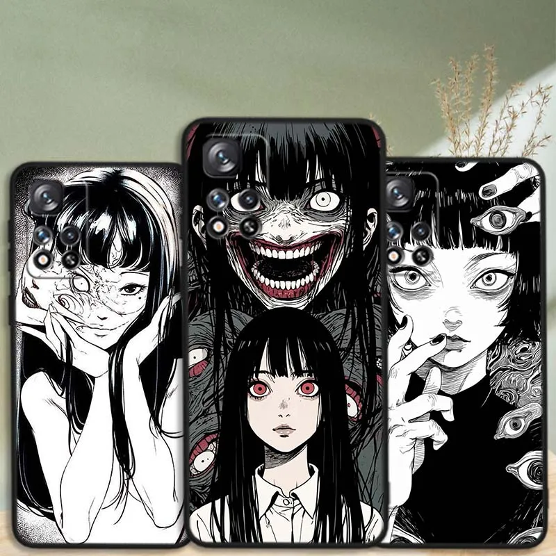Funda de terror Junji Ito para Xiaomi Redmi Note 14 14S 13 12 12S 12R 12T Lite Pro Plus Max Turbo 5G 4G