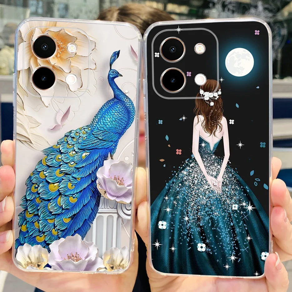 Para Vivo Y28 4G funda V2352 Linda funda pintada de silicona suave TPU funda de teléfono para Vivo Y28 Y 28 VivoY28 4G Fundas 6,68 ''funda Capa - imagen 5