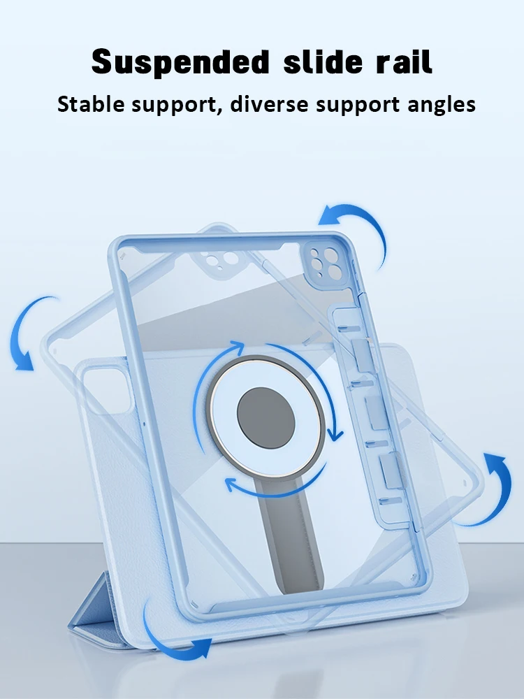 Funda giratoria de 360 ° para iPad, cubierta con cajón de soporte para iPad Air 10,9 Pro 11, 5/4, 2022, 2021, 2020, 10,2, 9th/8/7 generación - imagen 5