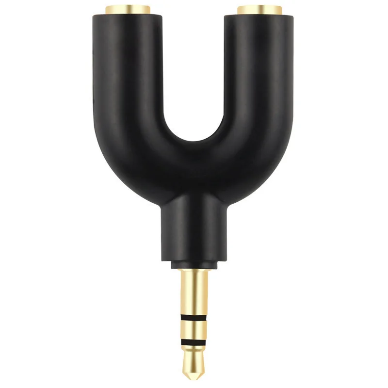 Adaptador de Cable divisor de Audio Dual Y, línea de Audio conveniente, Cable auxiliar de 1 a 2, 3,5mm, adaptador de auriculares, 1 macho para 2 hembra