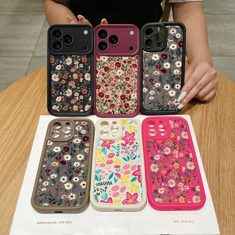 Funda colorida de plantas y flores para Xiaomi 15T 17 Pro Max 14T POCO F7 M7 M6 Pro X6 X7 Pro Redmi 15 15C 4G 5G, funda protectora Couqe