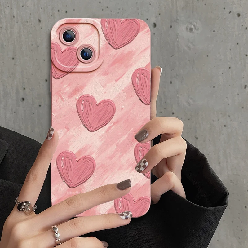Funda para Samsung Galaxy A22 A 22 4G, carcasa de silicona suave con corazón de amor, para mujeres, niñas y amigos, color rosa