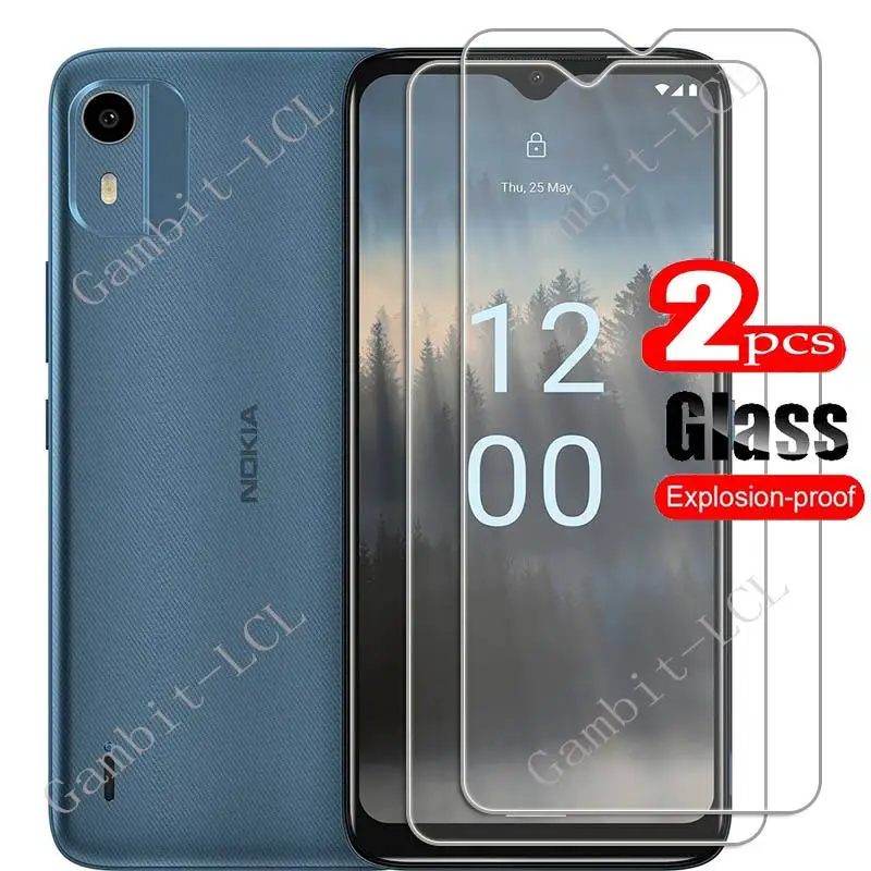 2 uds para Nokia C12 Plus Protector de vidrio templado en NokiaC12 C12Plus NokiaC12Pro C12Pro C 12 cubierta de película protectora de pantalla