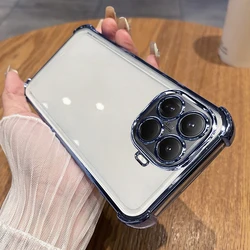 Funda chapada antigolpes de cuatro esquinas para Xiaomi 15T Pro, película protectora de lente, funda trasera de silicona suave a prueba de golpes para Mi 15T Pro