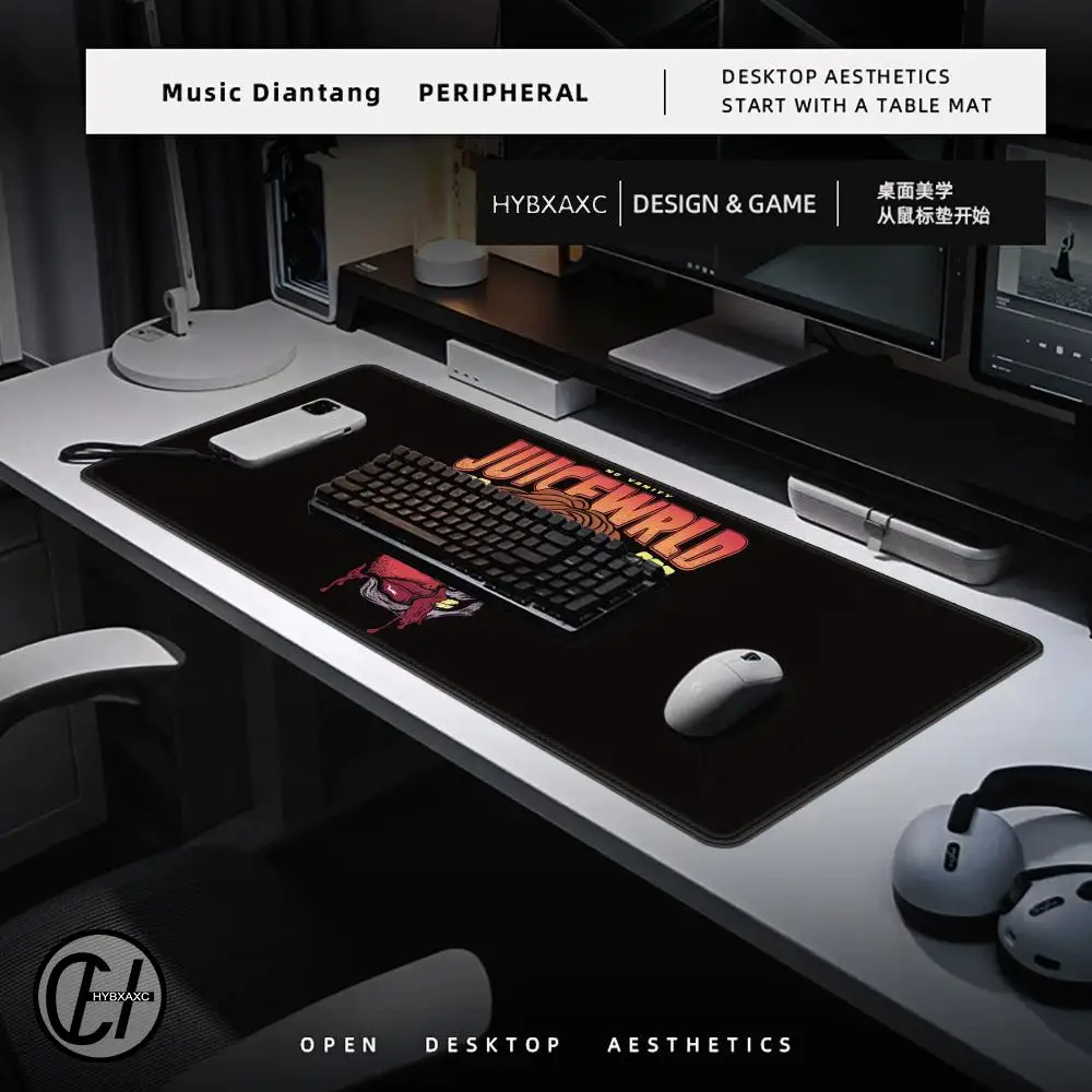 Rapero Juice WRLD Legends Never Die para alfombrilla de ratón Rgb Xxl Steelserie alfombrilla para ordenador portátil alfombrilla para ratón para juegos teclado retroiluminado almohadillas de mesa para chica - imagen 3