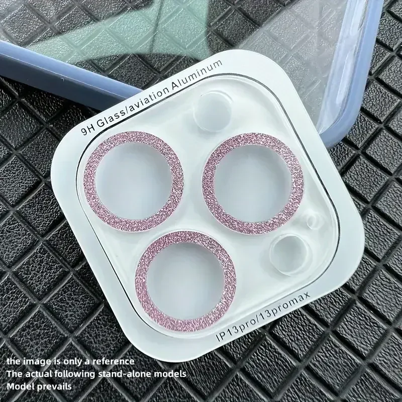 Protector de lente de cámara con purpurina para IPhone 17 16 15 Pro Max 12 Mini Plus 16 Pro 13Pro IPhone 15 cubierta completa de vidrio templado - imagen 3