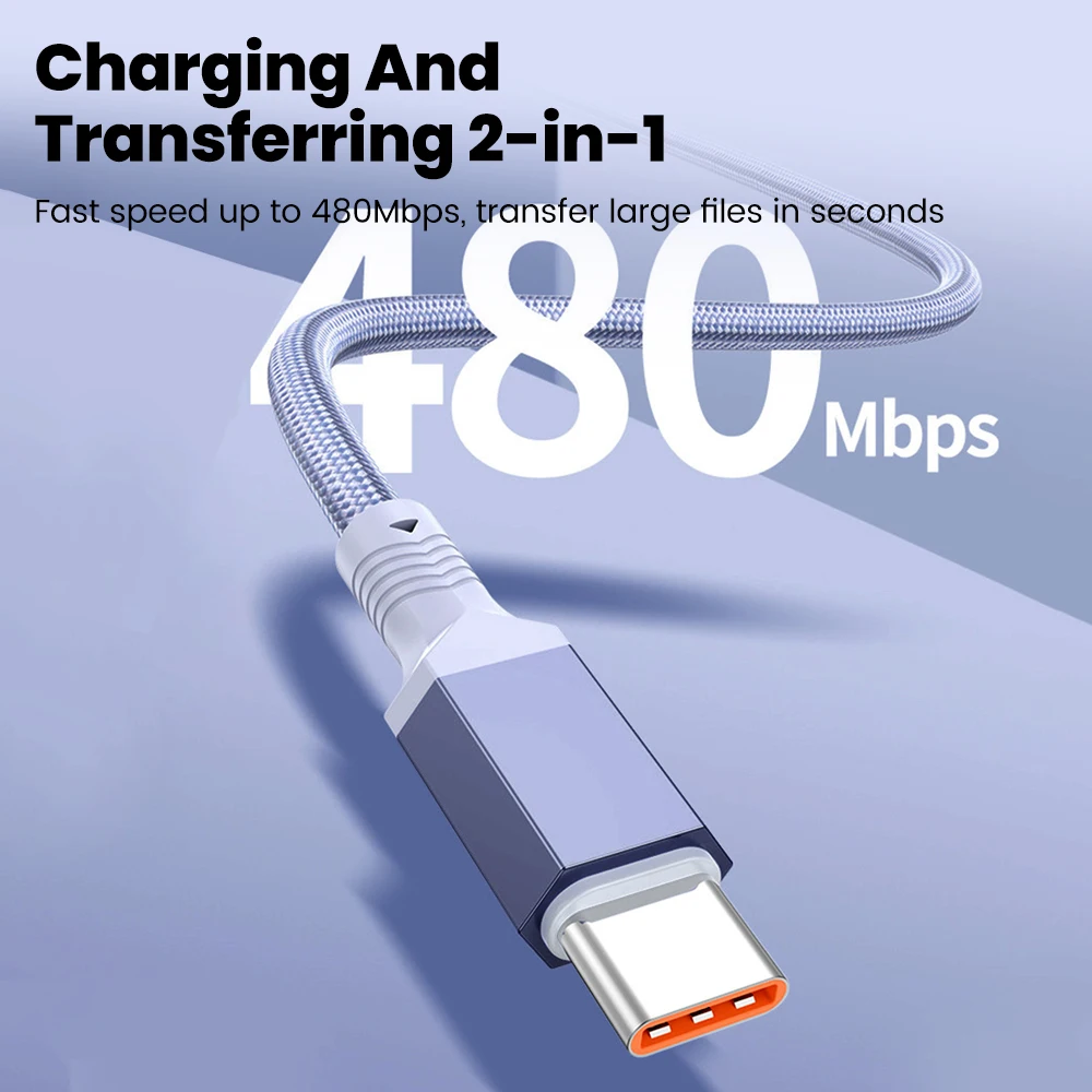 Cable USB C de codo corto de 10CM y 20CM, Cable de datos de carga rápida trenzado de 60W para iPhone 15 16, Huawei, Samsung, Xiaomi, Cable Dual tipo C - imagen 5