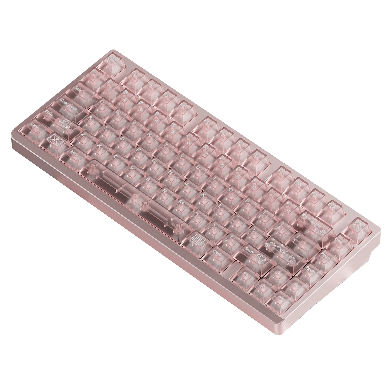 Idobao Sakura Cherry Keycaps Juego de teclas transparentes Pink Cute Keycap Teclas personalizadas para juegos de teclado mecánico - imagen 2