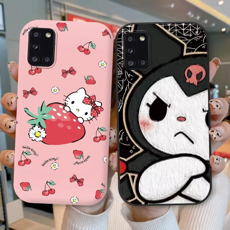 Para Samsung Galaxy A31 A41 Funda de teléfono My Melody Kuromi Capa Shell divertido lindo dibujos animados suave TPU Funda para Samsung A 31 Coque bolsas - imagen 2