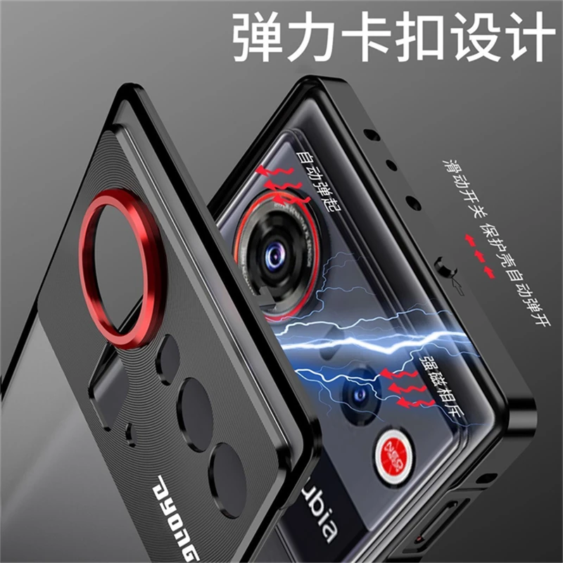 Para ZTE Nubia Z80 Ultra aleación de aluminio marco de Metal parachoques + cubierta trasera de teléfono de vidrio templado para Nubia Z80Ultra cubierta a prueba de golpes - imagen 5