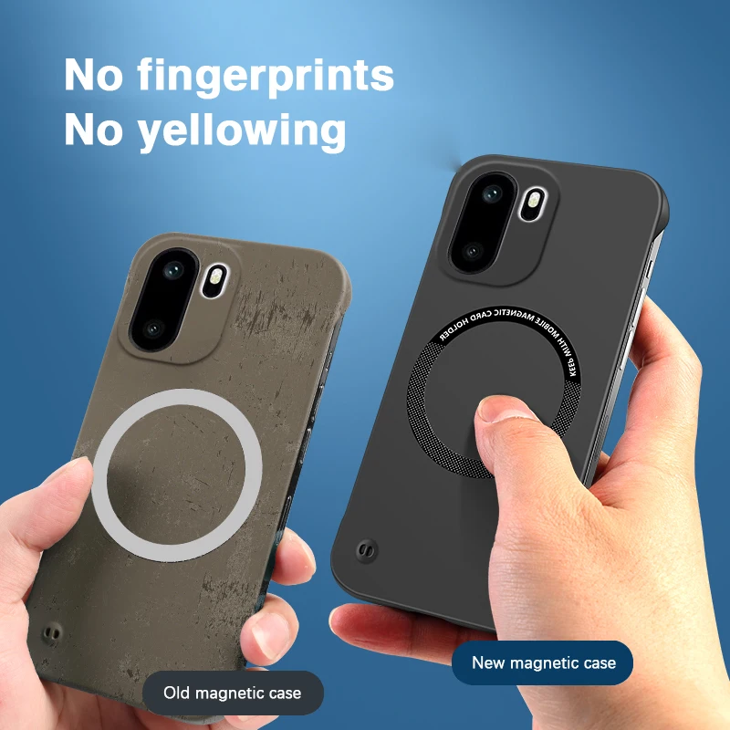 Funda resistente de protección de cámara para OnePlus Ace 6 Ace6 5G, carga inalámbrica magnética, sin marco, fina, PC, funda trasera dura y sencilla para teléfono - imagen 5