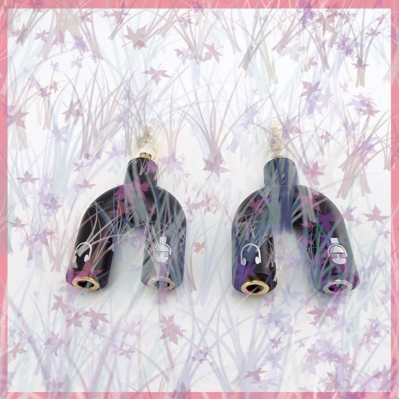 1/2/5 Uds 3,5mm divisor estéreo tipo U conector de auriculares convertidor Audio micrófono Jack adaptador de enchufe para teléfono tableta reproductor MP3 MP4 - imagen 3