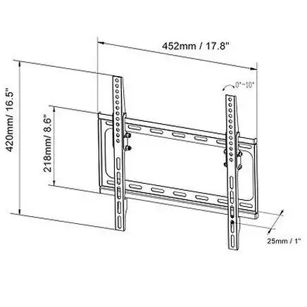 Soporte de montaje en pared para TV LCD LED HD, Monitor inclinado de Plasma ultradelgado General, apto para 26 "-55", soporte máximo para TV de 30KG de peso - imagen 2