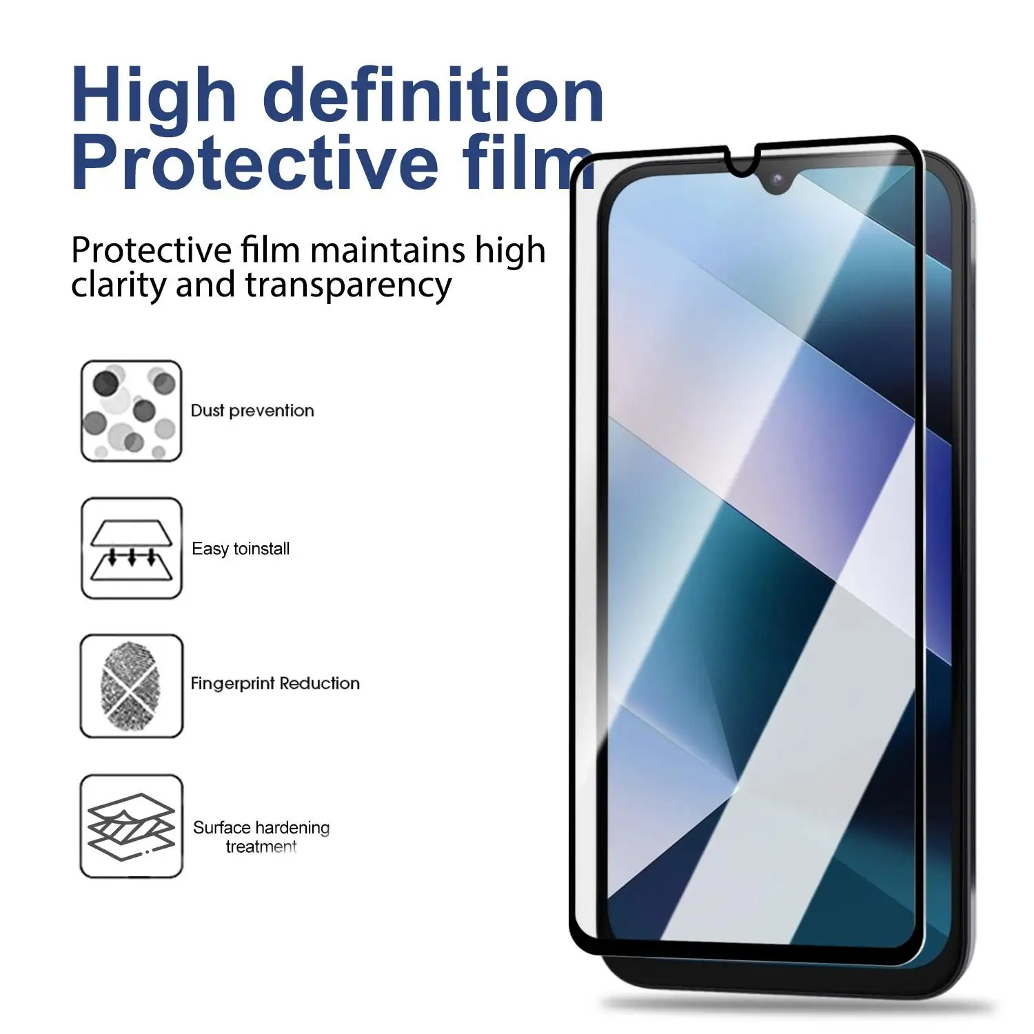 1-3 uds vidrio templado para Xiaomi POCO C85 privacidad/HD antiarañazos Protector de pantalla de cubierta completa sin polvo Kit de fácil instalación - imagen 2