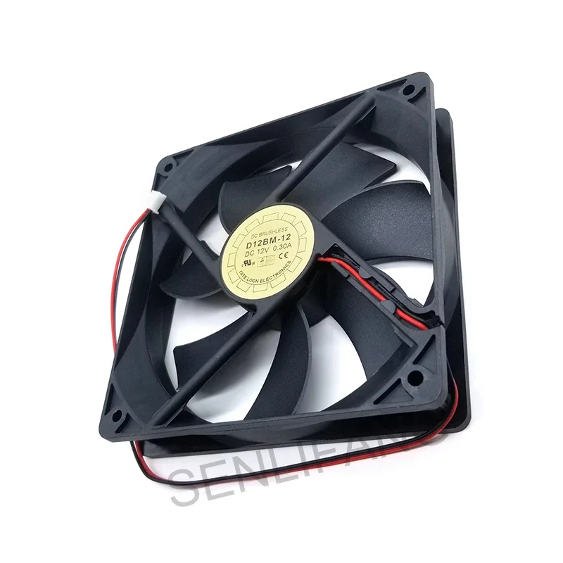 Ventilador de refrigeración de dos líneas, 12CM, 12V, D12BM-12, nuevo