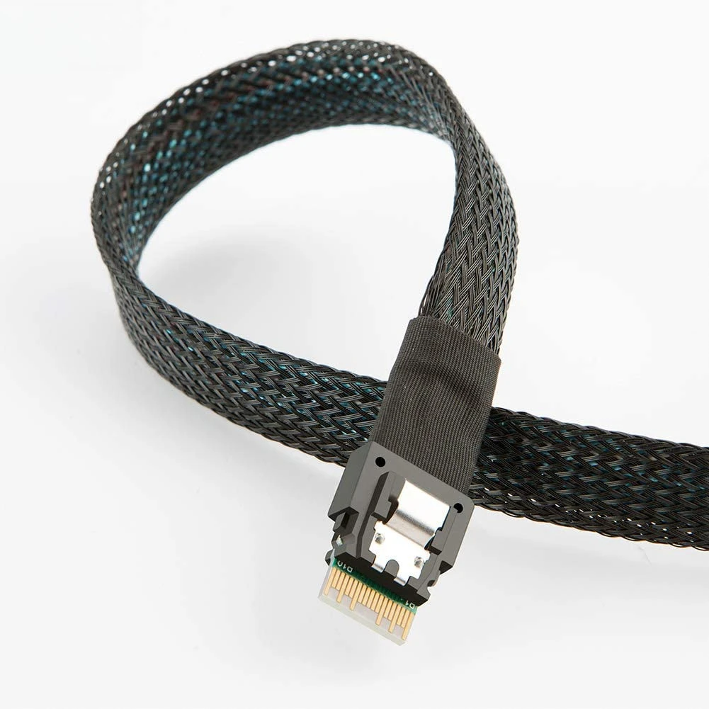 MINI SAS HD 8643 puerto dual a servidor SLim8654 Tablero Principal Tarjeta de matriz Cable de datos Longitud opcional 0,5 M 1 M - imagen 5