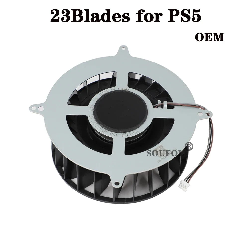 Nueva pieza de reparación OEM ventilador de refrigeración por radiación interna para PS5 DC12V 17 aspas 23 aspas ventilador de refrigeración para accesorios Playstation5 - imagen 4