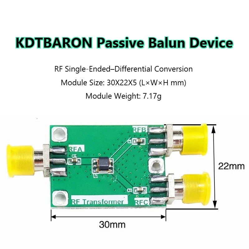 Transformador Barron RF KDTBARON, convertidor diferencial RF de un solo extremo para ADF4351/4355/5355 KDTBARON-003 - imagen 4