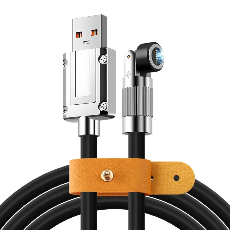 Cable magnético giratorio 540 para teléfono móvil, cargador magnético de carga rápida 6A, USB tipo C, Cable Micro DE 8 pines para iPhone y Xiaomi - imagen 5