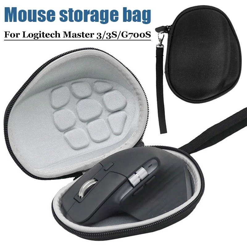 Estuche rígido EVA para ratón inalámbrico Logitech MX Master 3/Master 3S/Master G700S, bolsa protectora de almacenamiento impermeable para viaje